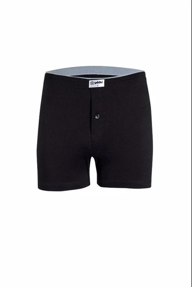 Yıldız Erkek Pamuklu Havlubel Düğmeli Boxer 43 - 6 Adet  Füme 3XL - Resim 2