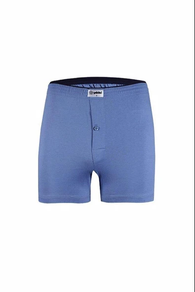 Yıldız Erkek Pamuklu Havlubel Düğmeli Boxer 43 - 6 Adet  Füme 3XL - Resim 5