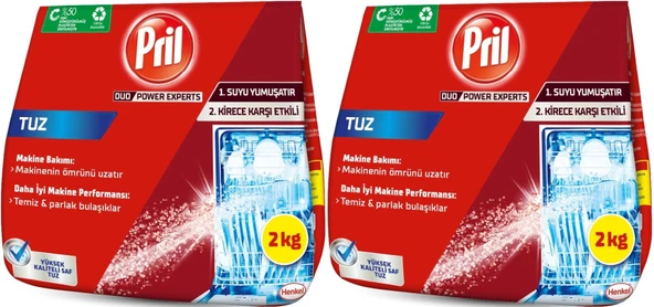 Pril Bulaşık Makinesi Tuzu 4KG (2PK*2KG)