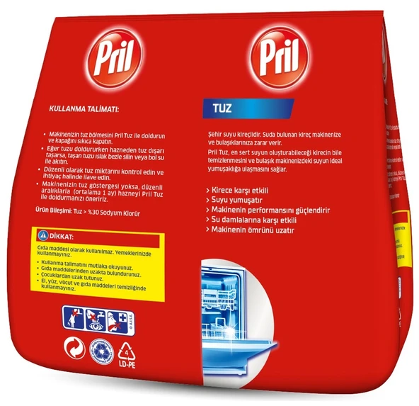 Pril Bulaşık Makinesi Tuzu 4KG (2PK*2KG) - 3