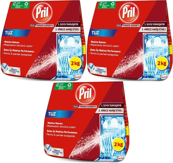 Pril Bulaşık Makinesi Tuzu 6KG (3PK*2KG)