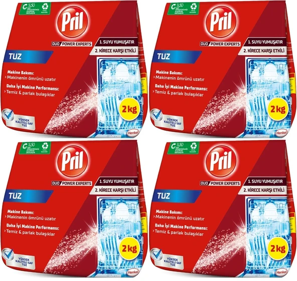 Pril Bulaşık Makinesi Tuzu 8KG (4PK*2KG)