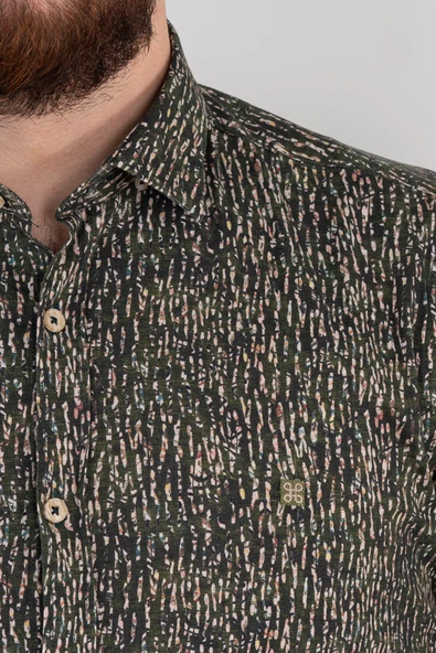 SLİMFİT DESENLİ ERKEK GÖMLEK - 10