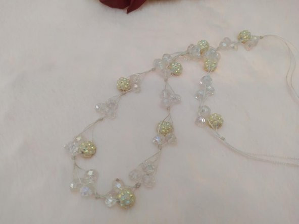 Hdmarketim Swarovski Taşlı Sıralı Kıristal Kolye - 2