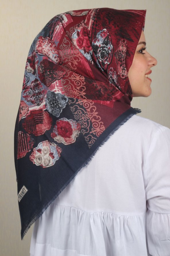 PİRAMİT DESENLİ KIŞLIK YÜN EŞARP - DESEN-01 - RENK-03