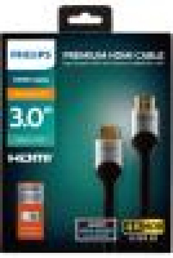 Philips SWL6116d-93 4K 3mt Altın Uçlu Hdmı Kablo  High Speed - 2