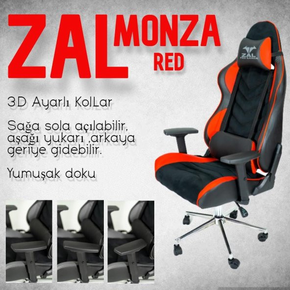 Herkese Mobilya Zal - Monza Red Pro Gamer Üst Seviye Oyuncu Koltuğu Yarış Koltuğu E-Spor Koltuğu