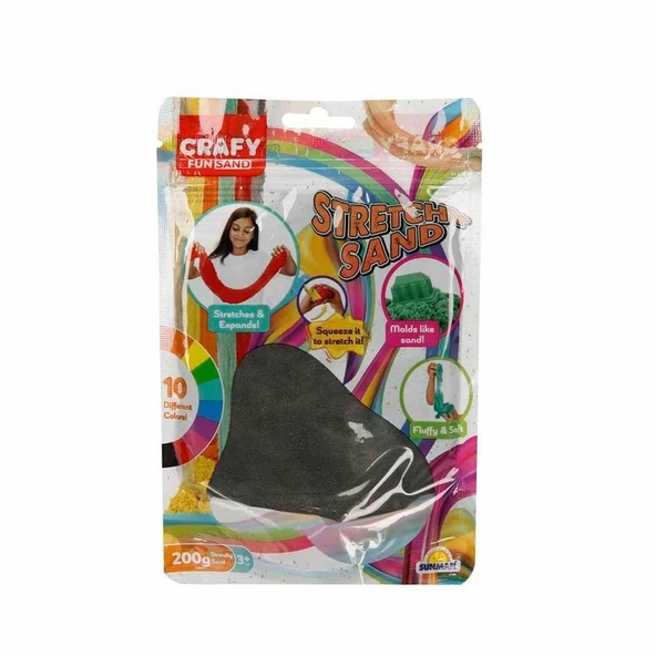 3607 Crafy Streç Oyun Kumu Siyah 200 g -Sunman