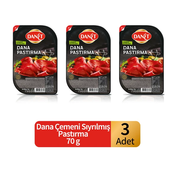 Danet Dana Pastırma Çemeni Sıyrılmış 70 gr x3 ADET ürün görseli