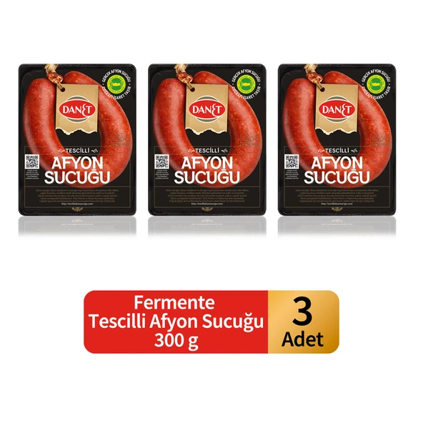 Danet Tescilli Afyon Sucuğu Fermente 300 G X 3 ADET ürün görseli