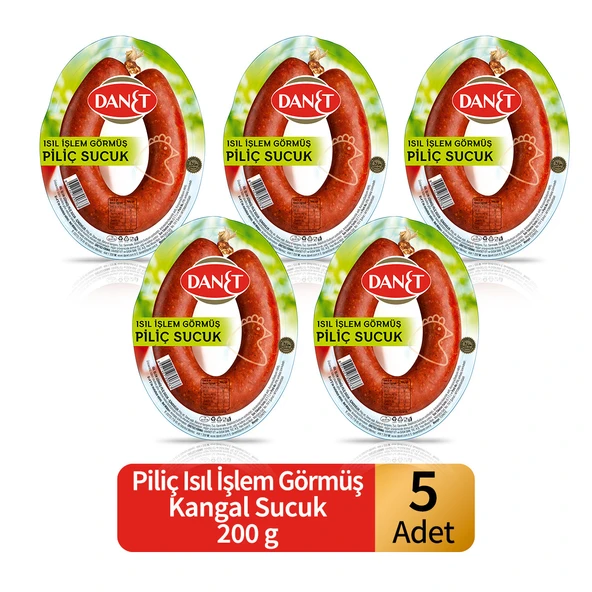 Danet Piliç Sucuk I Isıl Işlem Görmüş I 200 G X 5 ADET ürün görseli