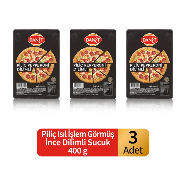 Danet Piliç Dilimli Sucuk I Isıl Işlem Görmüş I 400 G X 3 ADET ürün görseli