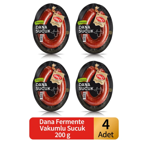 Danet Dana Sucuk Fermente Vakumlu Kangal 200 gr X4 ADET ürün görseli