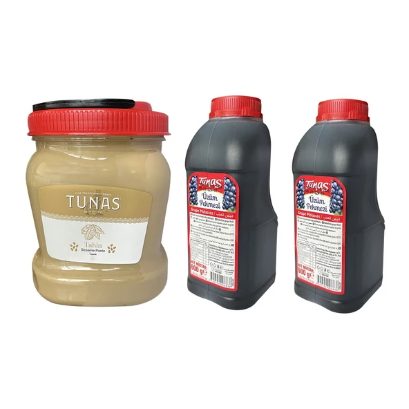 Tunas Üzüm Pekmezi 1200 gr + Tahin 1200 gr