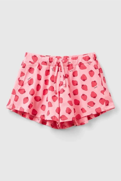 Unıted Colors Of Benetton Kız Çocuk Desenli Şort 3M39C902M - Resim 3