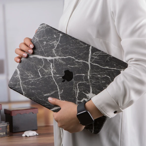 Macbook Air M1 Kılıf 13 inç F.Marble (TouchID'li M1 Air) A2337 A2179 A1932 ile Uyumlu - Resim 4