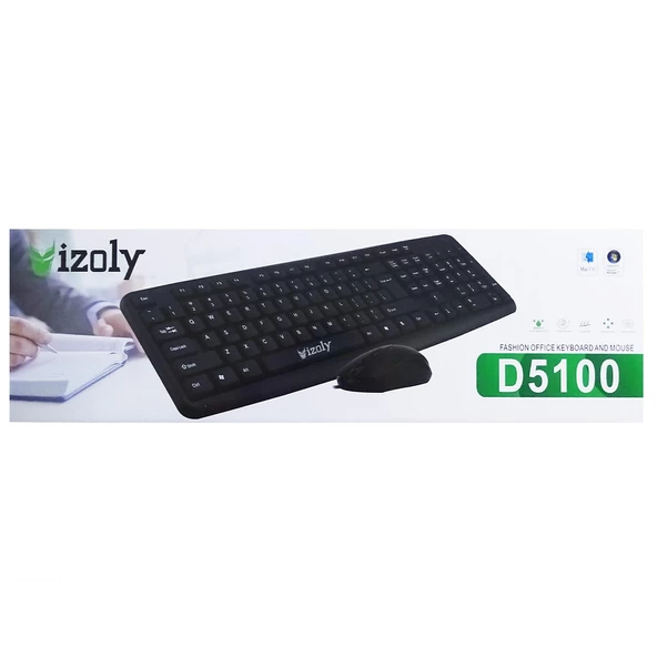 İzoly D5100 Kablolu USB Klavye Ve Mouse Set - 2