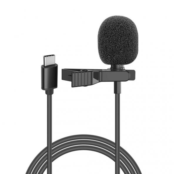 Snopy SN-M40 Siyah Type-C Akıllı Telefon, Tik-Tok ve Youtuber Yaka Mikrofonu