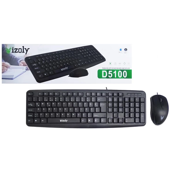 İzoly D5100 Kablolu USB Klavye Ve Mouse Set - 3