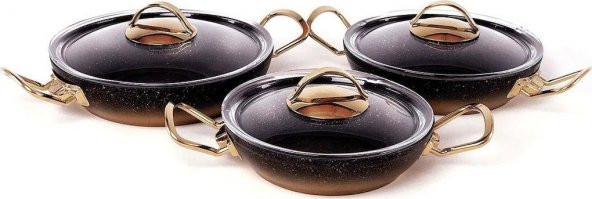 Oms 6 Parça Granit Sahan Set - Gold ürün görseli