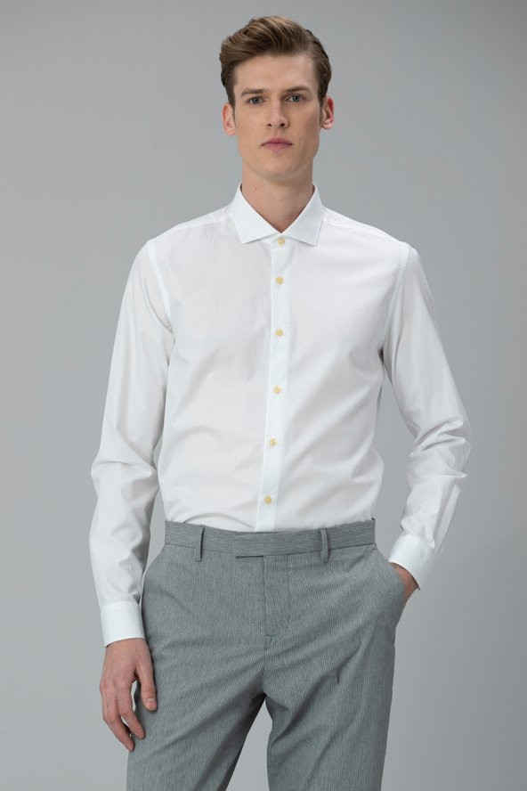 Lufian Wander Smart Gömlek Slim Fit Beyaz - 3