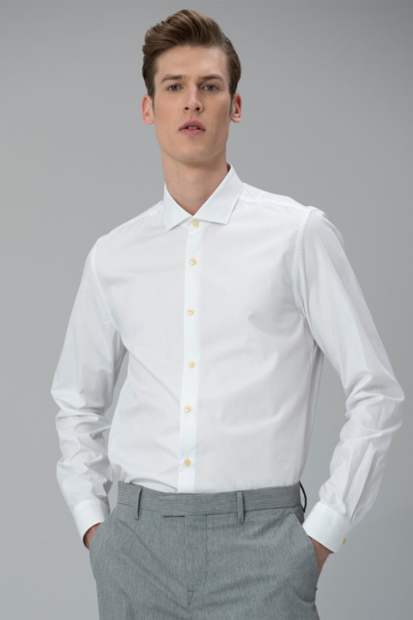 Lufian Wander Smart Gömlek Slim Fit Beyaz - 4