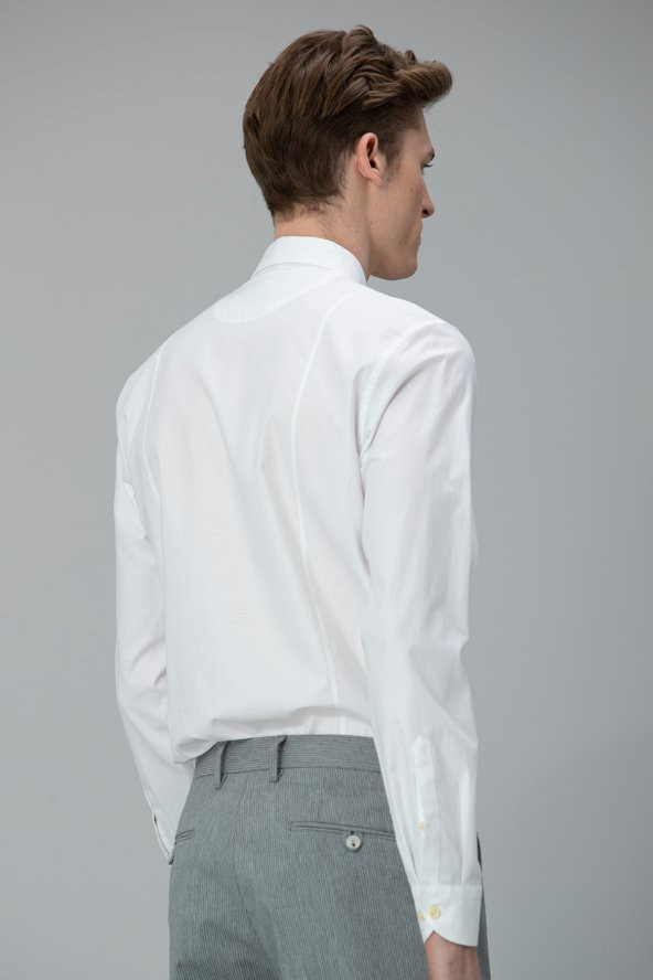 Lufian Wander Smart Gömlek Slim Fit Beyaz - 5