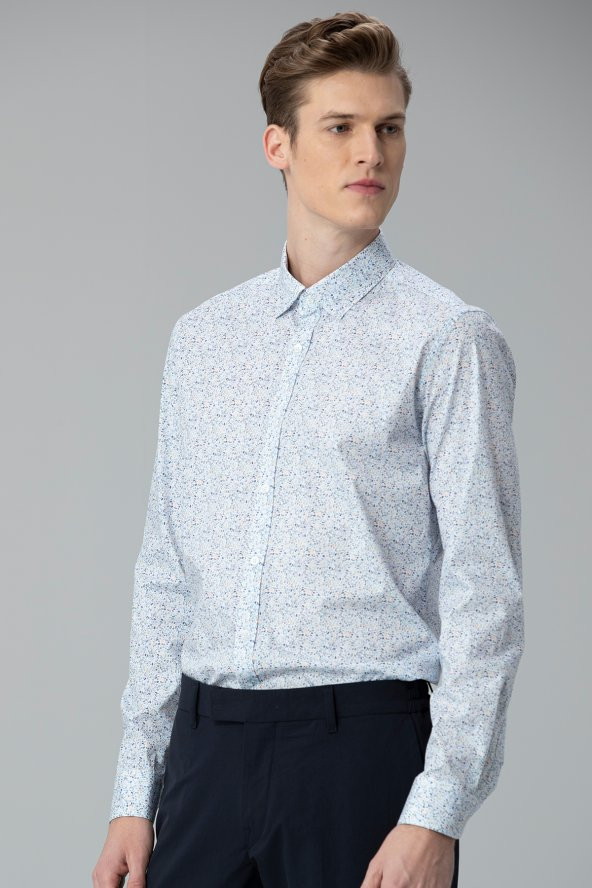 Lufian Debra Smart Gömlek Slim Fit Mavi - 3