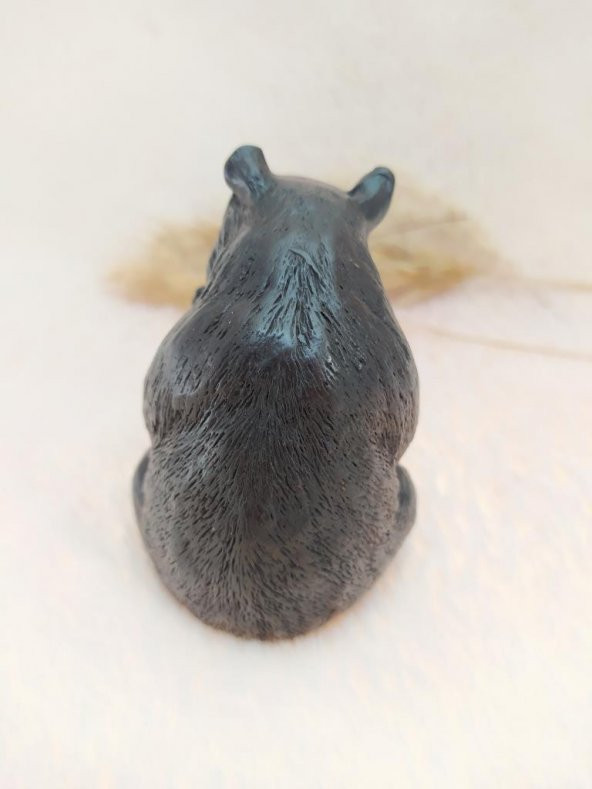 Hdmarketim Reçine Siyah Biblo Ayıcık Heykel - 3