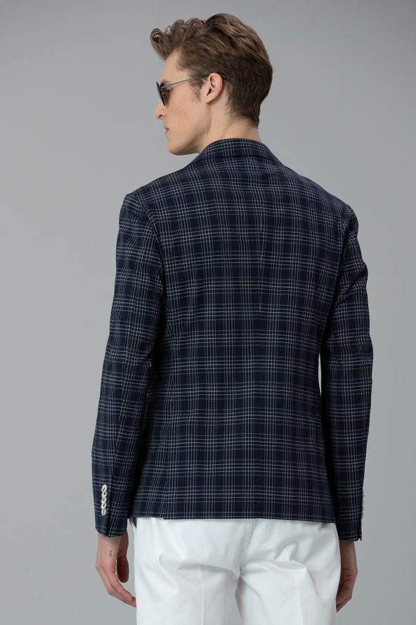 Lufian Termo Spor Blazer Ceket Slim Fit Lacivert - 5