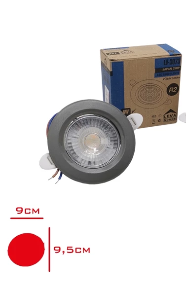 LEVA SIVA ALTI DOWNLIGHT SPOT 3IN1 IŞIK GRİ ÇERÇEVE 6 W 660lm 9 CM LV-3073