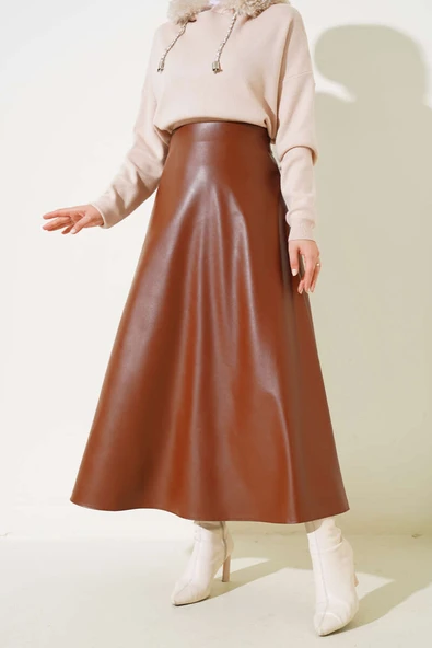 Deri Mevlana Etek Taba ürün görseli 1