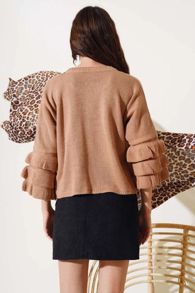 Kolu Kat Kat Triko Crop Kazak Camel - 3