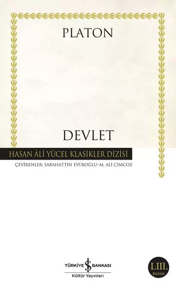 İş Bankası Kültür Yayınları Devlet - Platon