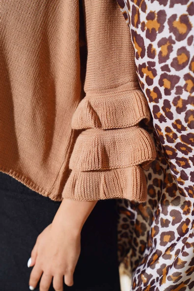 Kolu Kat Kat Triko Crop Kazak Camel - 4