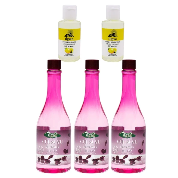 Gıdaya Eklenebilir Ve Içilebilir Gül Suyu 400 ml - 3'lü Eko Paket Gıdaya Uygun Gül Aromalı
