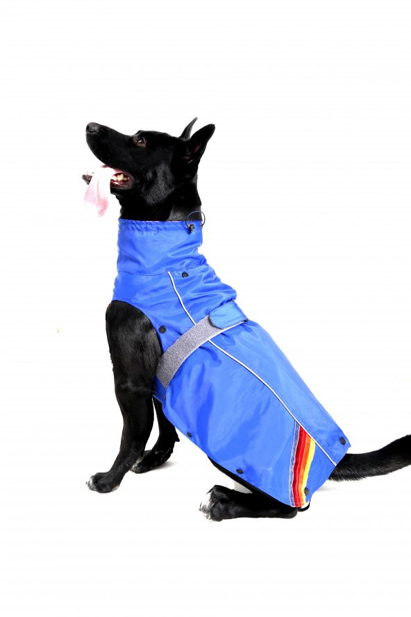 Doxy Büyük Irk İçi Polarlı Belden Ayarlanabilir Kemerli Köpek Yağmurluğu  KAMUFLAJ 50 Cm - 5