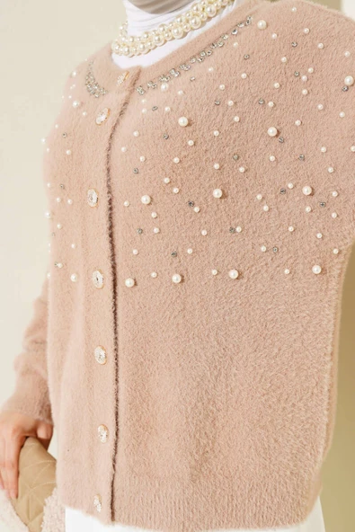 İncili Taşlı Sakallı Kısa Hırka Bisküvi - 4