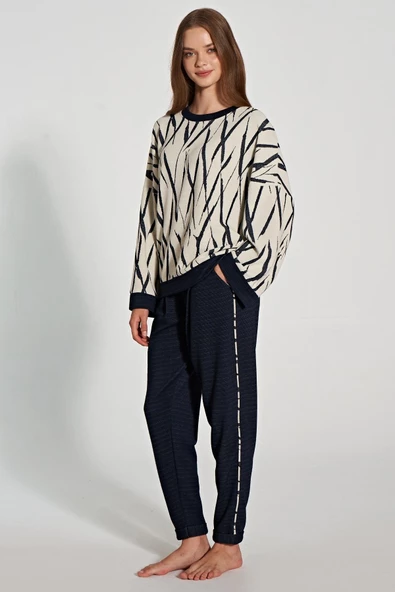 Feyza Kadın Uzun Kol Pijama Takım 5112 - Resim 5
