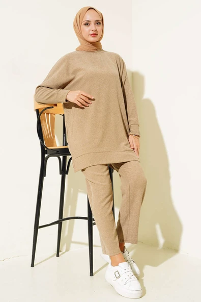 Bürümcük Basic Tunik İkili Takım Camel