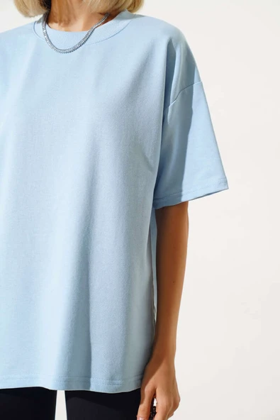 Oversize Basic T-shirt Bebe Mavi - 4