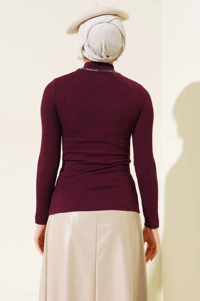 Yarım Balıkçı Fitilli Body Menekşe - Resim 3