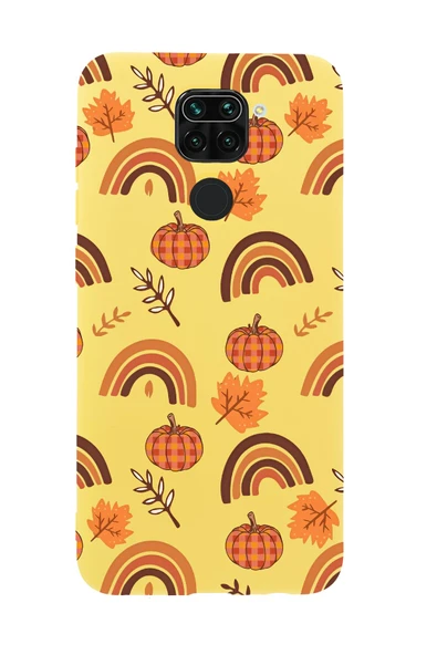 Xiaomi Redmi Note 9 Uyumlu Sonbahar Desenli Premium Silikonlu Telefon Kılıfı - Resim 4