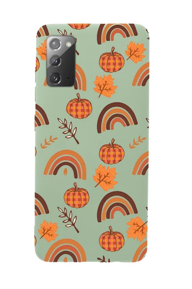 Samsung Note 20 Uyumlu Sonbahar Desenli Premium Silikonlu Telefon Kılıfı ürün görseli