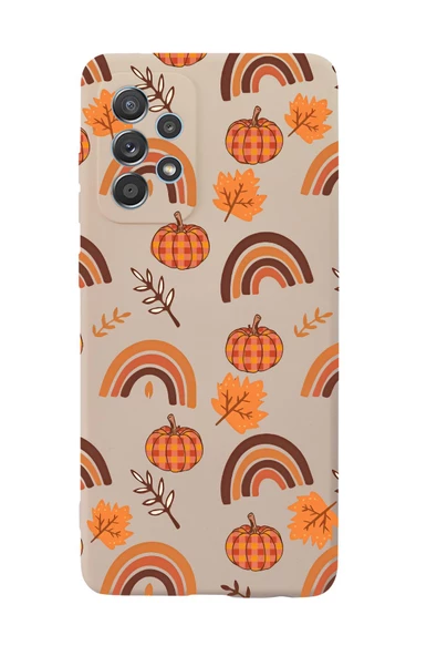 Samsung A32 Uyumlu Sonbahar Desenli Premium Silikonlu Telefon Kılıfı - Resim 4