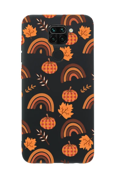 Xiaomi Redmi Note 9 Uyumlu Sonbahar Desenli Premium Silikonlu Telefon Kılıfı - Resim 5