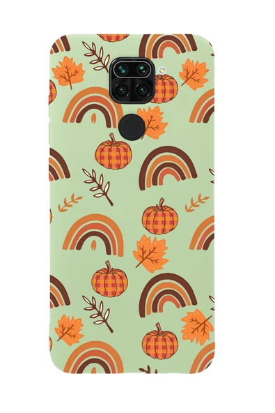 Xiaomi Redmi Note 9 Uyumlu Sonbahar Desenli Premium Silikonlu Telefon Kılıfı ürün görseli