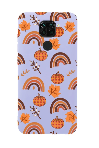 Xiaomi Redmi Note 9 Uyumlu Sonbahar Desenli Premium Silikonlu Telefon Kılıfı - Resim 3
