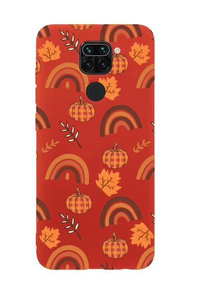 Xiaomi Redmi Note 9 Uyumlu Sonbahar Desenli Premium Silikonlu Telefon Kılıfı - Resim 2