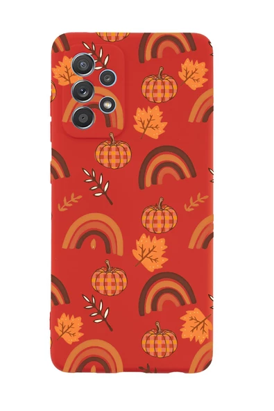 Samsung A32 Uyumlu Sonbahar Desenli Premium Silikonlu Telefon Kılıfı - Resim 2